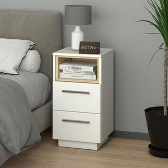 Vicco Mesa De Noche Beatrice, Blanco, 36 X 68 Cm Vicco