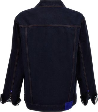 Burberry Mens Blue Cotton Denim Jacket Clothing