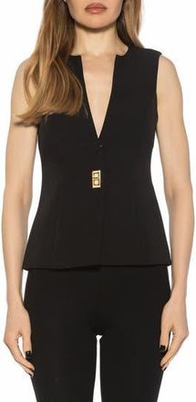 Alexia Admor Alina Sleeveless Vest Top in Black at Nordstrom Rack, Size 12