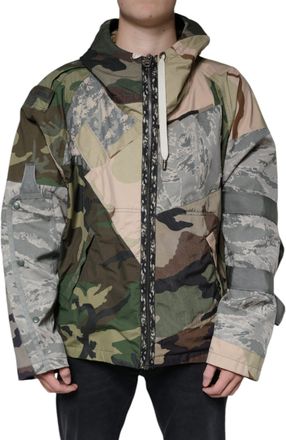 Dolce & Gabbana Multicolor Camouflage Full Zip Hooded Mens Jacket (Pre-Owned)