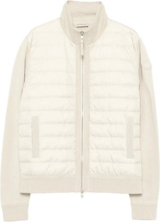 Moncler Gewatteerd wollen vest met ritssluiting - Heren - Vesten - Wit - L - Wol - Truien & Vesten