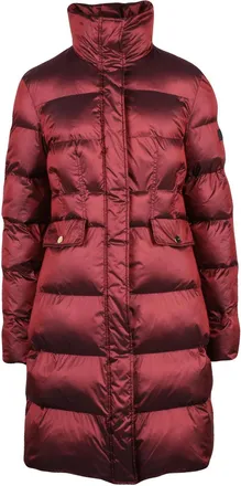 Pinko Red Nylon Zip Padded Down Jacket