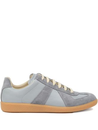Maison Margiela Replica leather sneakers - men - Calf Leather/Rubber/Calf Suede - 41.5 - Blue