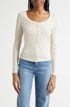 Veronica Beard Hyland Cardigan in Ecru at Nordstrom, Size X-Large