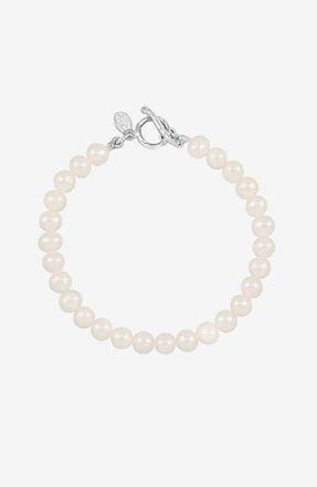 Dower & Hall Timeless White Freshwater Pearl Bracelet in Sterling Silver at Nordstrom, Size Medium