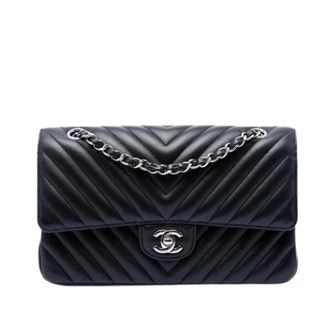 Chanel Pre-owned Classic Double Flap Shoulder Bag - Dames - Pre-owned - Zwart - Maat: ONE Size Leer