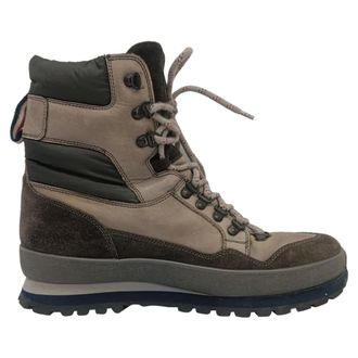 Moncler Pre-owned Mens Lace-Up Hiking Boots in Brown Leather and Suede - Mocha - Size EU 43