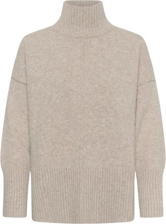 MY ESSENTIAL WARDROBE Coltrui - Dames - Truien - Beige - Maat: XL Leer