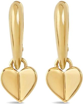 Dinny Hall Folded Heart drop earrings - Gold