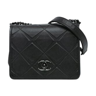 Chanel Pre-owned Mini Calfskin Propeller Flap - Dames - Pre-owned - Zwart - Maat: ONE Size Leer