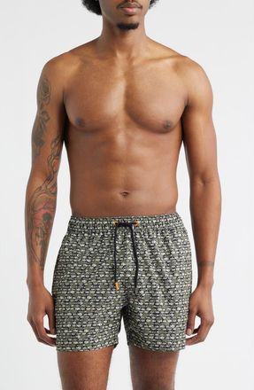 Save The Duck Ademir Swim Trunks in Green Fish - No Fishing at Nordstrom, Size Xx-Large