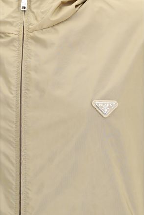 Prada Mens Down Jacket Re-Nylon Reversible Camel-Aviation Recycled Polyamide Padded & Camel/aviation