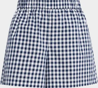 Tanya Taylor Fallon Gingham Shorts