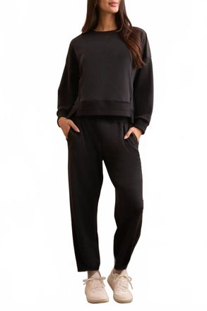 Tribal Jogger With Hem Pleats & Pockets In Black