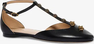 Chlo&eacute; Ballerinas aus Leder mit Kristallen C&eacute;leste