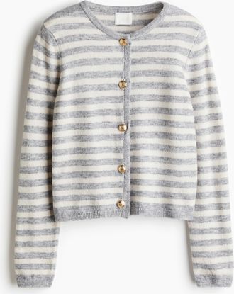 H&M Figurnaher Cardigan - Grau