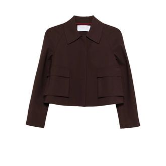 Harris Wharf London Blazers, female, Brown, Size: S Jacket with chest pockets