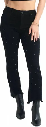 1822 Denim Sparkle Bootcut Jean In Black