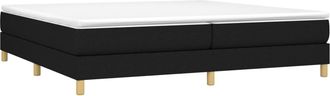 vidaXL Vidaxl - Cama Box Spring Con Colch&oacute;n Tela Negro 200x200 Cm