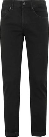 Dondup George Jeans - Heren - Slim Fit Jeans - Zwart - W35 - Katoen - Jeans