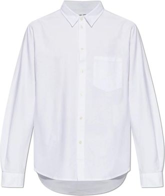 Sams&oslash;e & Sams&oslash;e Saryan Shirt - Heren - Zakelijke Overhemden - Wit - M - Katoen - Overhemden