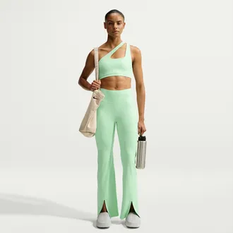 Nike Womens Zenvy High-Waisted Flared Leggings in Green | IV1577-391
