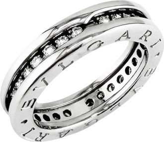 Bulgari Silver White Gold (18K) Band Ring (Pre-Owned)