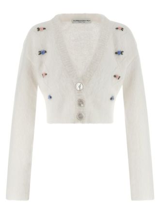 Alessandra Rich Carded Mohair Strickjacke