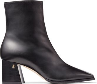 Jimmy Choo London Black Leather Bryelle 65mm Ankle Boots Size 41