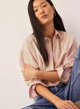 Jack & Jones Womens Jamie patch pocket loose shirt