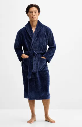 Le 31 Mens Ultra-soft herringbone bathrobe
