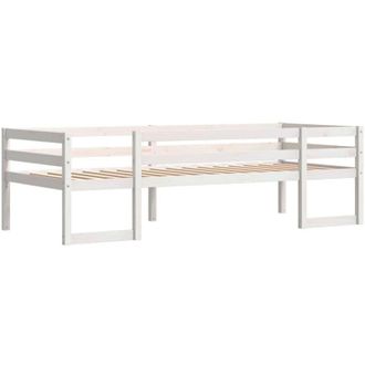 vidaXL Estructura De Cama Para Ni&ntilde;os Madera De Pino Blanco 90x190 Cm Vidaxl