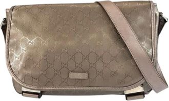 Gucci Pre-owned Cross Body Bags, female, Brown, Size: ONE SIZE Pre-owned GG Imprime PVC Shoulder Bag