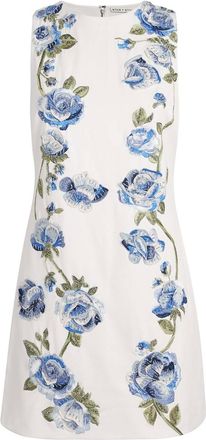 Alice & Olivia Embroidered Floral Clyde Mini Dress Size XS