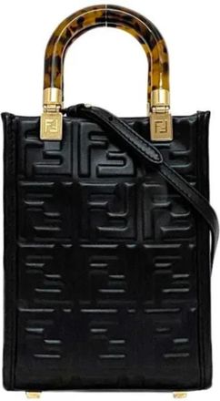 Fendi Pre-owned Leather fendi-bags - Dames - Vintage Handtas - Zwart - ONE Size - Vintage