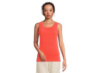Michael Stars Paloma Wide Binding Tank Top Womens Clothing Persimmon (US 0-12), Cotton