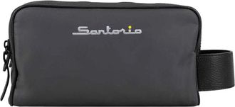 Sartorio Napoli Pochette Regular Solid - Heren - Toilettassen - Grijs - ONE Size - Katoen - Tassen