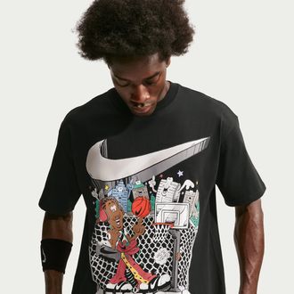 Nike Mens Peak Tee Basketball T-Shirt in Black | IX5443-010