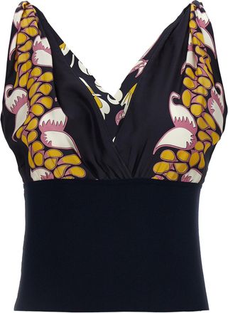 Tory Burch Tory Burch Printed Silk Top