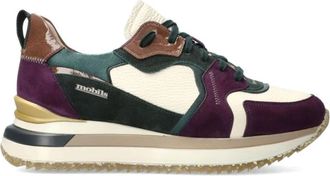 Mephisto Ergonomische Sneaker - Multicolor - Dames - Sneakers - Veelkleurig - 41 EU - Su&egrave;de - Schoenen