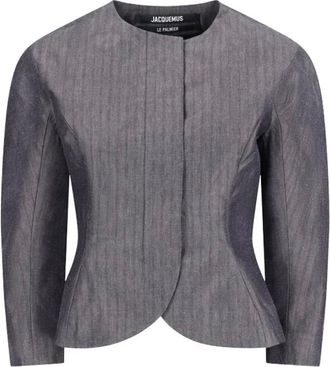 Jacquemus La Veste Palmier - - Jackets - Donna - Grigio - S