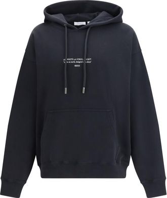 Off-white Black Relaxed Logo Hoodie