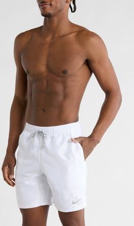 Nike 7-Inch Volley Swim Trunks in White at Nordstrom Rack, Size Xx-Large