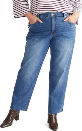 Universal Standard Etta High Waist Ankle Straight Leg Jeans in Camden Blue at Nordstrom, Size 28W
