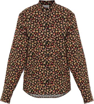 Moncler Bloemenprint Blouse - Dames - Overhemden - Oranje - 2XS - Katoen - Overhemden