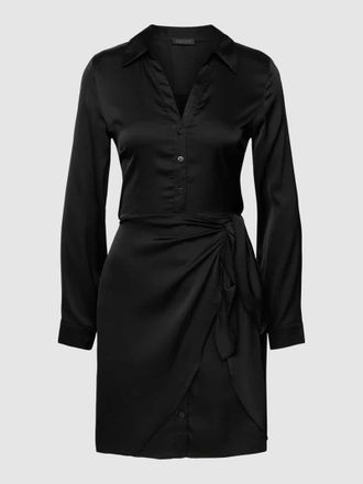 Guess Knielanges Kleid mit Umlegekragen Modell ALYA in Black, Gr&ouml;&szlig;e L