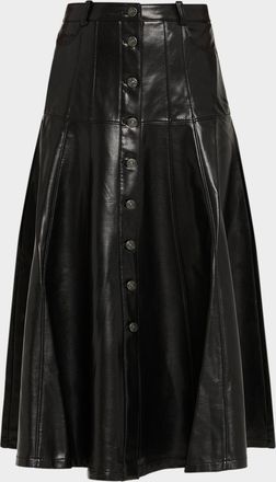 Cinq &agrave; Sept Veena Vegan Leather Midi Skirt