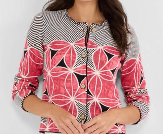 Nic+Zoe Gallery Walk Cardigan In Pink