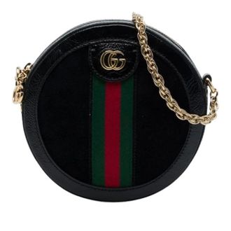 Gucci Pre-owned Mini Ophidia Crossbody Bag - Dames - Pre-owned - Zwart - Maat: ONE Size Leer