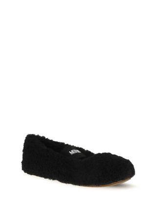 Moon Boot Shearling Ballerina Flat - Black